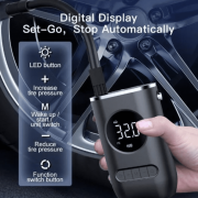 Car Air Pump Portable Mini Self Propelled Electric Tire Pump Air Pump Handheld Wireless Digital Display Charging Pump